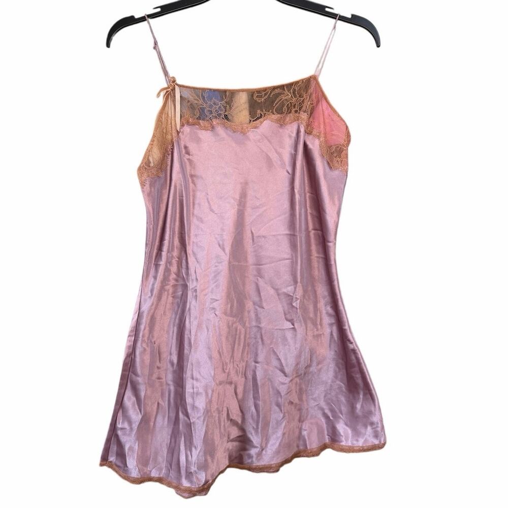 Vintage Victoria Secret Lace Mini Dress Size Medium Satin Like‎ Purple